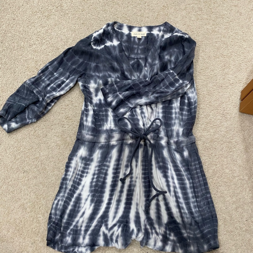 Cloth and stone tie dye romper